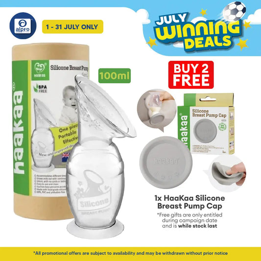 Haakaa Gen2 Silicone Breast Pump Suction Base 100mL | New Suction Base Sticks to Flat Surfaces haakaa
