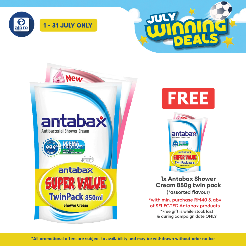 Antabax Shower Cream Fresh & Gentle Care White 850ml 2s Antabax