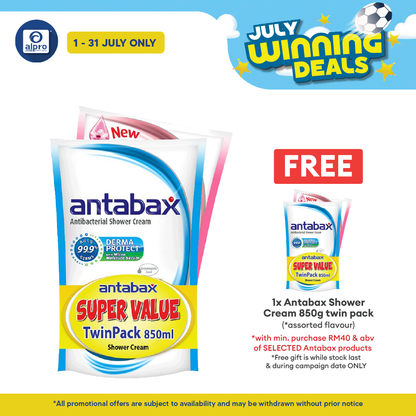 Antabax Shower Cream Fresh & Gentle Care White 850ml 2s Antabax