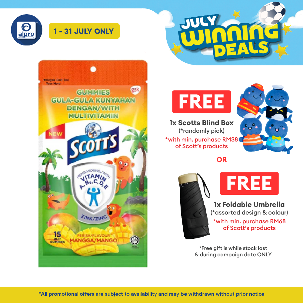 Scotts Multivit Gummies Mango 15s Scotts