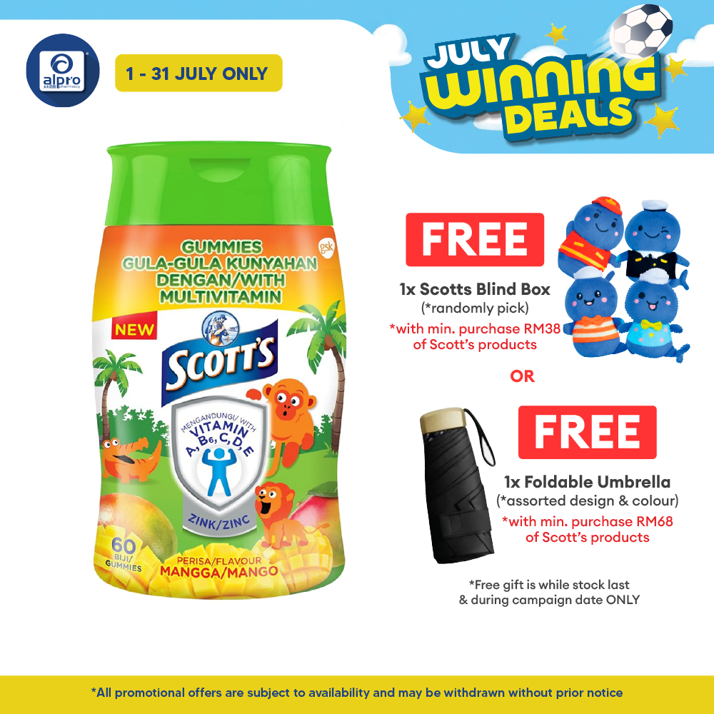 Scotts Multivit Gummies Mango 60s | Provides High Zinc Scotts