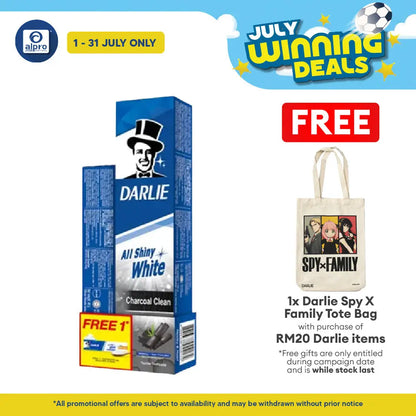 Darlie All Shiny White Charcoal Clean 140g Free Baking Soda 40g Darlie