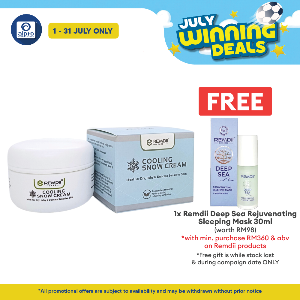 Remdii Cooling Snow Cream 30g | Snow Like Texture & Rapid Itch-Relief Remdii