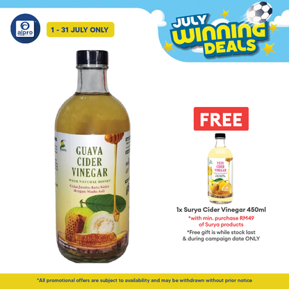 Surya Guava Cider Vinegar With Natural Honey 450ml | Enriched With Natural Goodness Surya