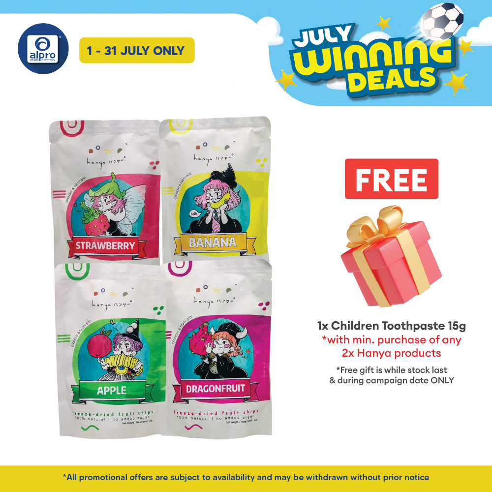 Hanya Freeze-Dried 20g (Strawberry/Banana/ Dragonfruit/Apple) Hanya