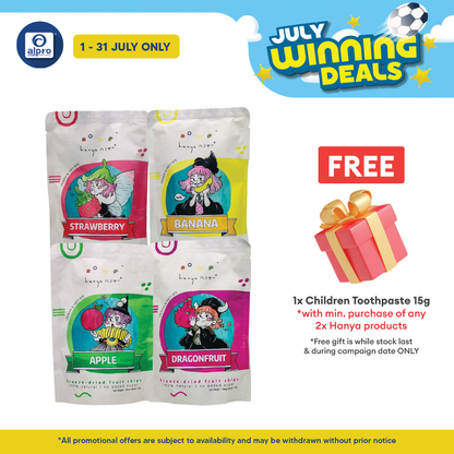 Hanya Freeze-Dried 20g (Strawberry/Banana/ Dragonfruit/Apple) Hanya