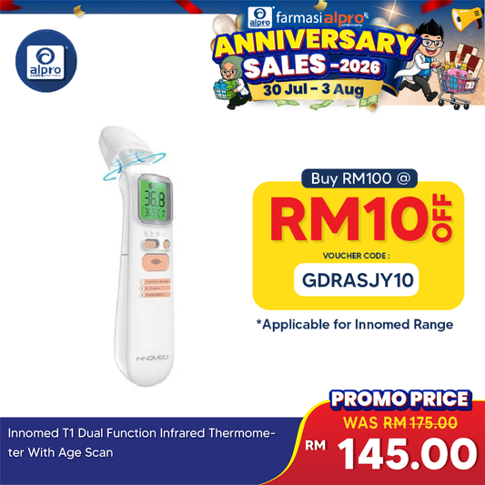 Innomed T1 Dual Function Infrared Thermometer | With Age Scan