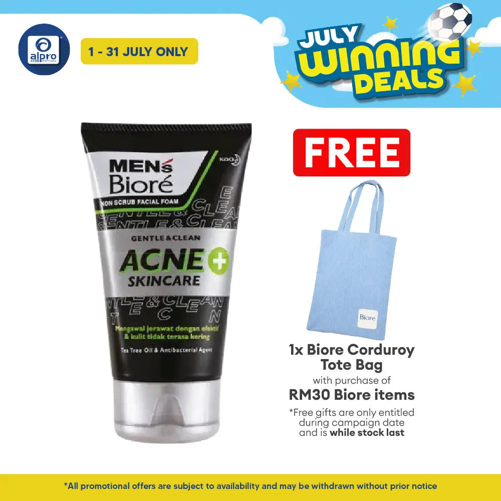 Men's Biore Facial Foam 100g (Acne Skincare / Oil Balance) Biore Mens