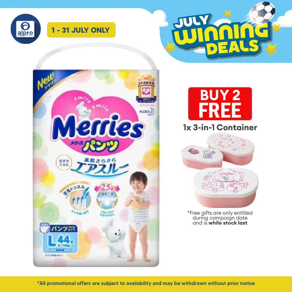 Merries Baby Diapers (Pants) L 44s Merries