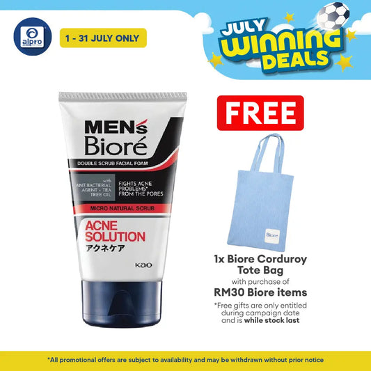 Men's Biore Double Scrub Acne Solution 50g Biore Mens
