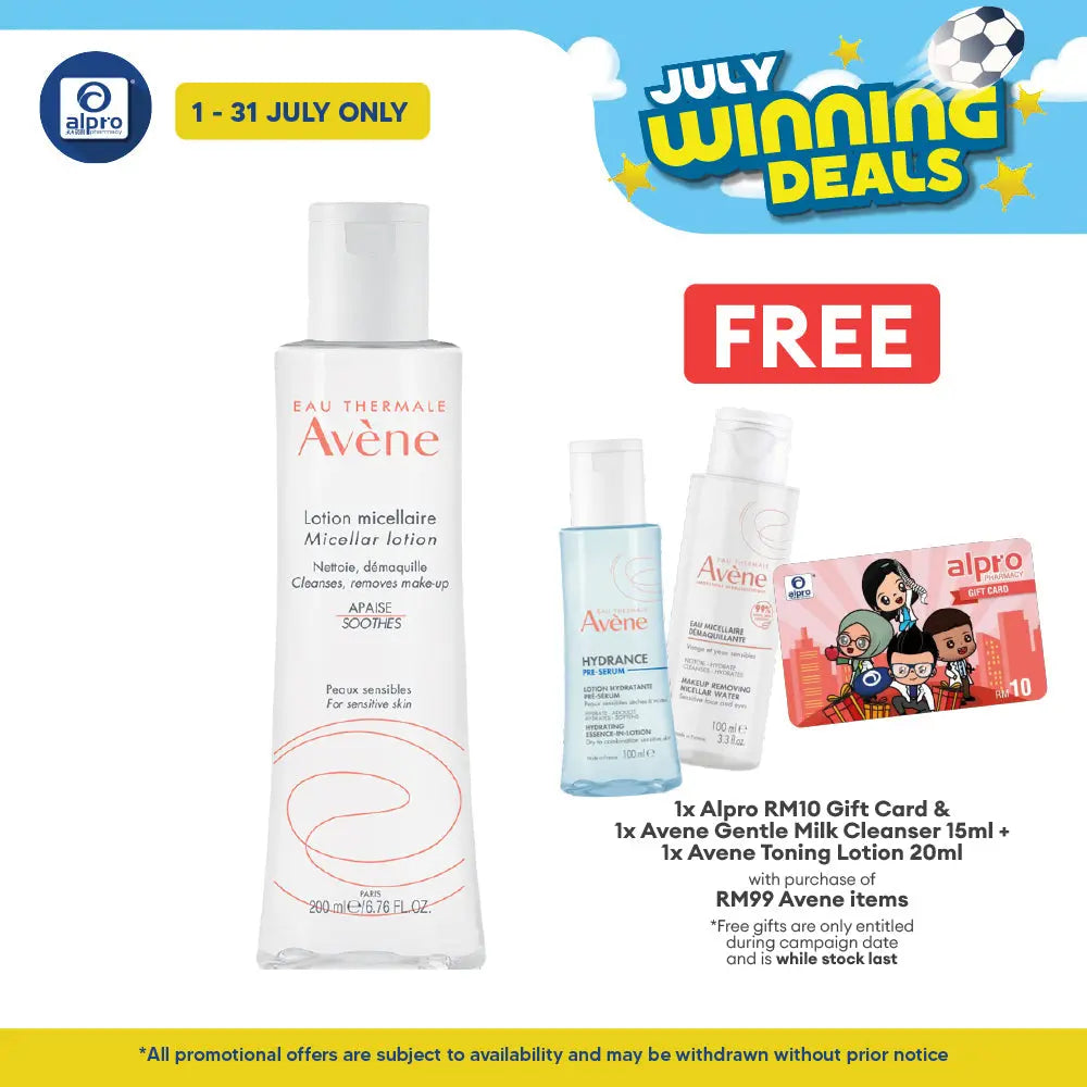 Avene Micellar Lotion Cleansing And Make-up Remover 200ml | Remove Make Up & reduce Blackheads Avene