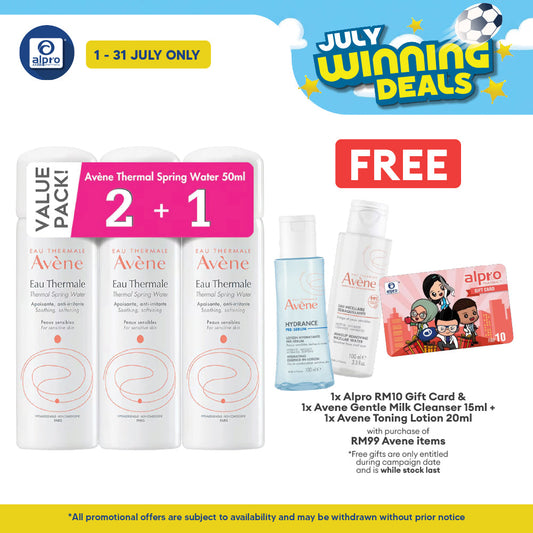 Avene Thermal Spring Water 50ml Trio Pack  Buy 2 Free 1 |  Excellent Source Of Hydration Avene