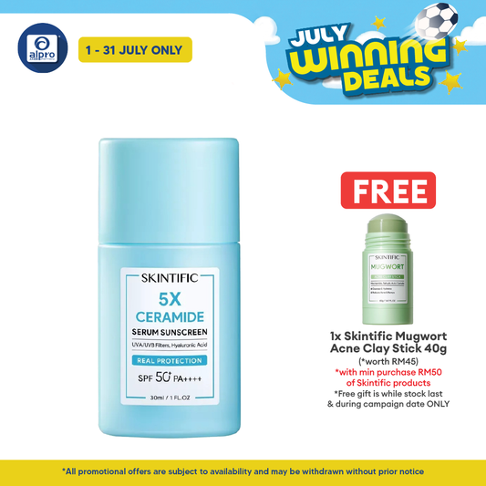 Skintific 5x Ceramide Serum Sunscreen Sunblock SPF50 PA++++ 30ml | Repair and Restore Skin Barrier Skintific