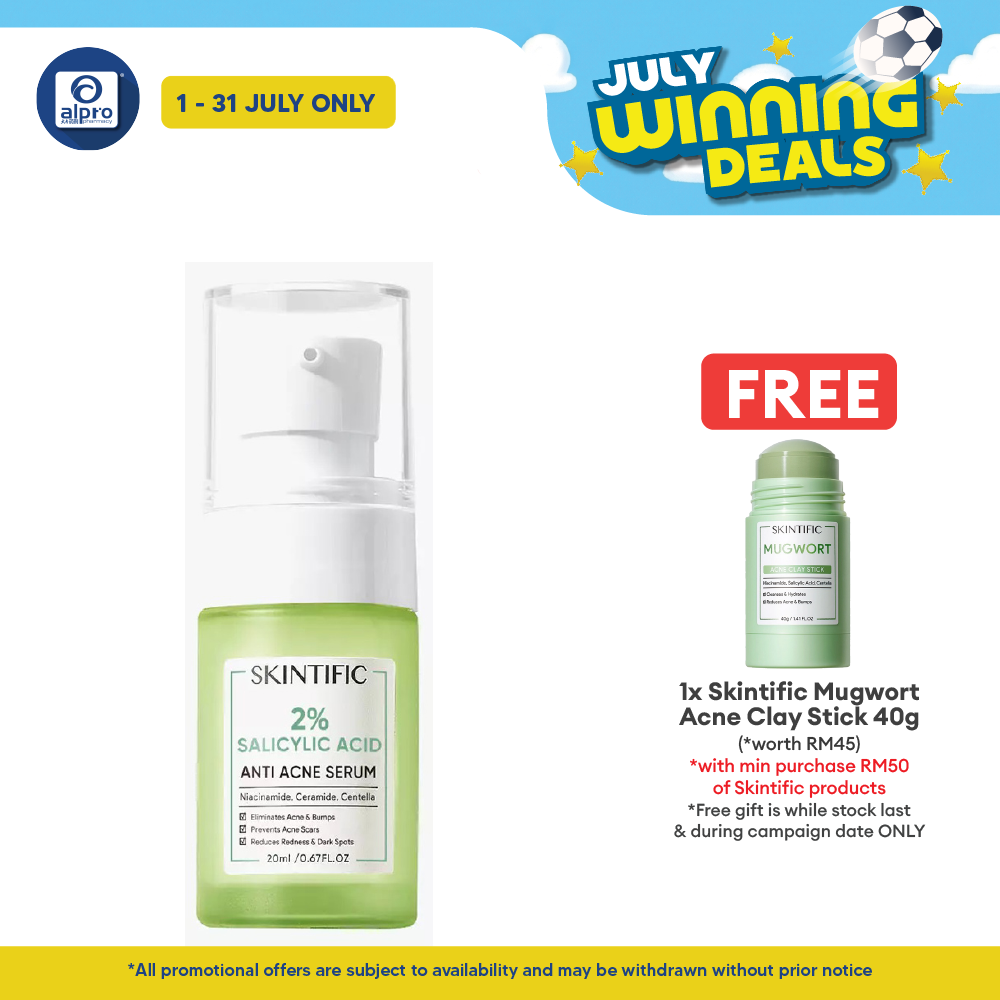 Skintific 2% Salicylic Acid Anti Acne Serum Spot Scars Treatment 20ml Skintific