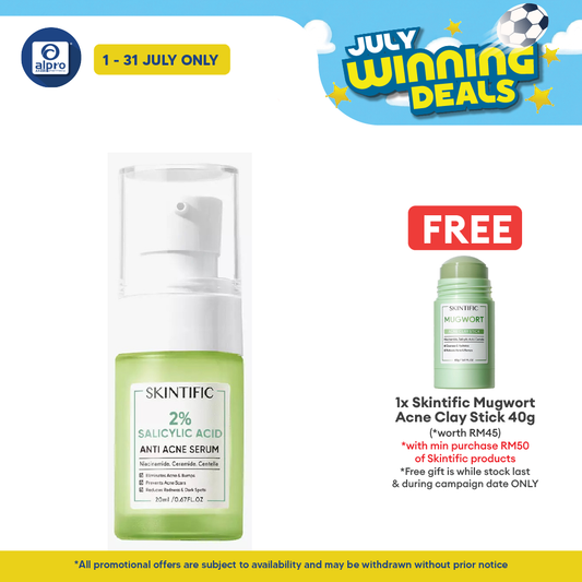 Skintific 2% Salicylic Acid Anti Acne Serum Spot Scars Treatment 20ml Skintific