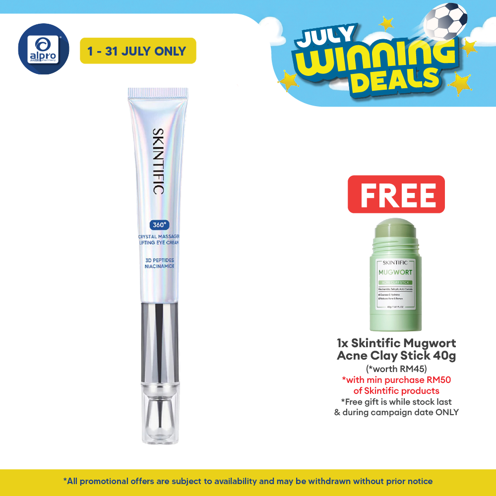 Skintific 360 Degree Crystal Massager Lifting Eye Cream 20g Skintific