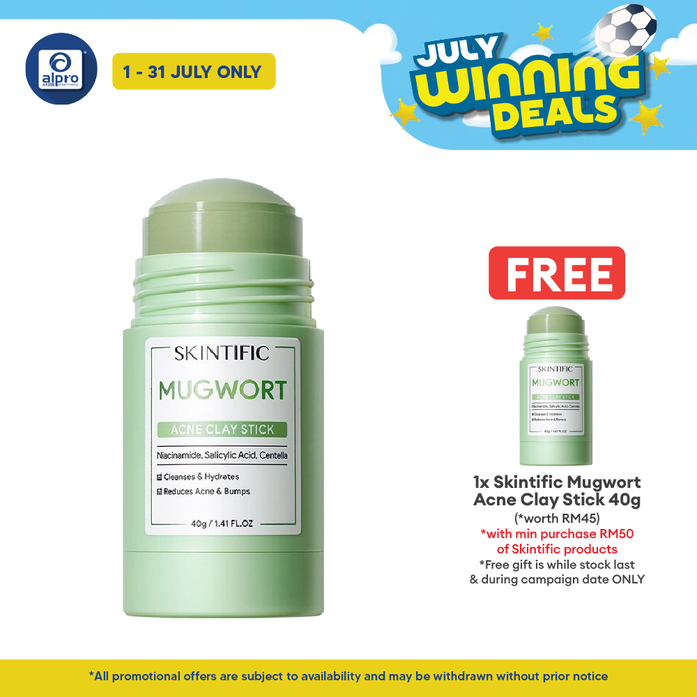 Skintific Mugwort Anti Pores & Acne Clay Mask Stick 40g Skintific