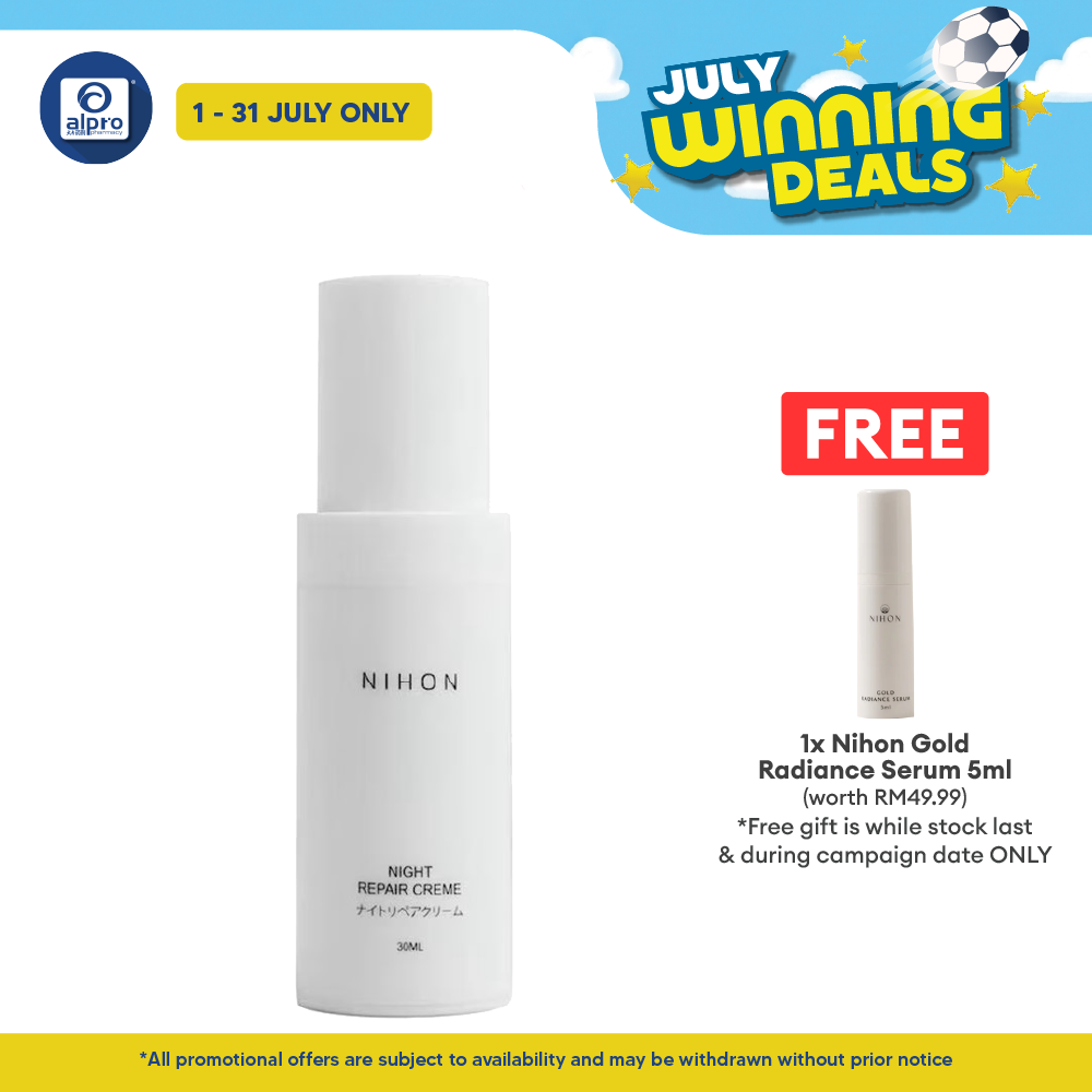 Nihon Night Repair Creme 30ml | Suitable For Dry And Combination Skin Nihon