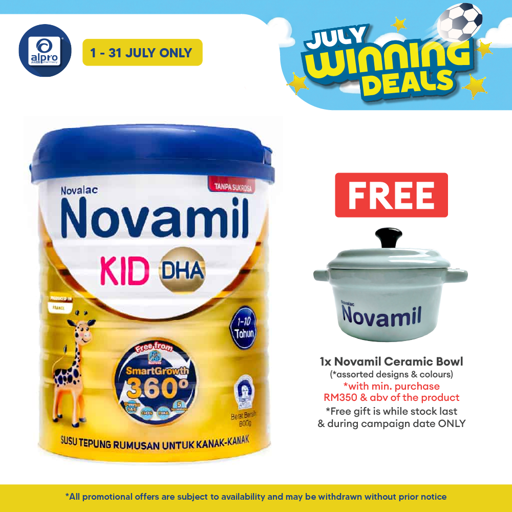 Novalac Novamil Kid DHA 1-10 Tahun 800g | Without Sucrose Novalac