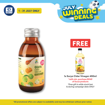 Surya Ready To Drink Guava Cider Vinegar With Natural Honey 150ml | Enriched With Natural Goodness Surya