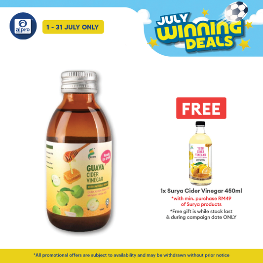 Surya Ready To Drink Guava Cider Vinegar With Natural Honey 150ml | Enriched With Natural Goodness Surya