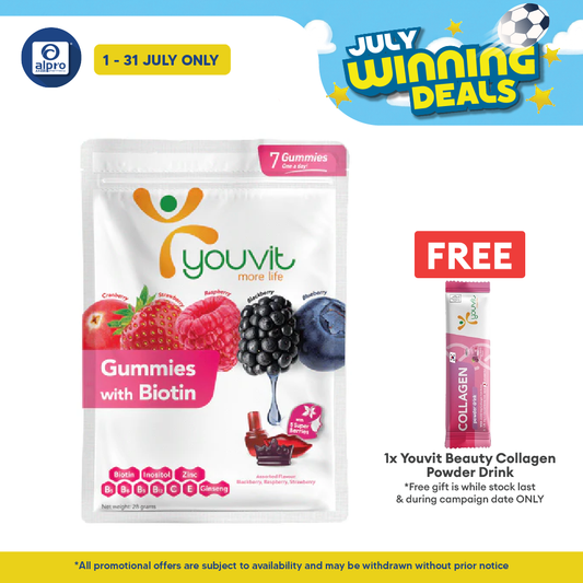Youvit Beauty Biotin Gummies Mix Berry | 7s Youvit