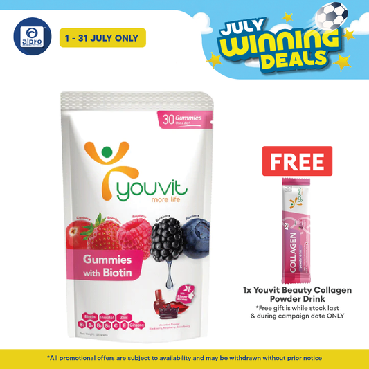 Youvit Beauty Biotin Gummies Mix Berry | 30s Youvit