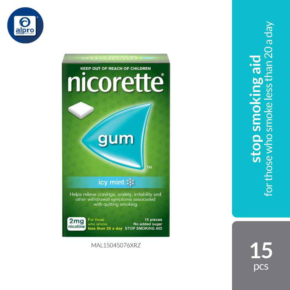 Nicorette  Icy Mint Gum 2mg 15s Nicorette