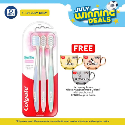 Colgate Gentle Toothbrush 3s (Clean / Gum Care / Charcoal) Colgate