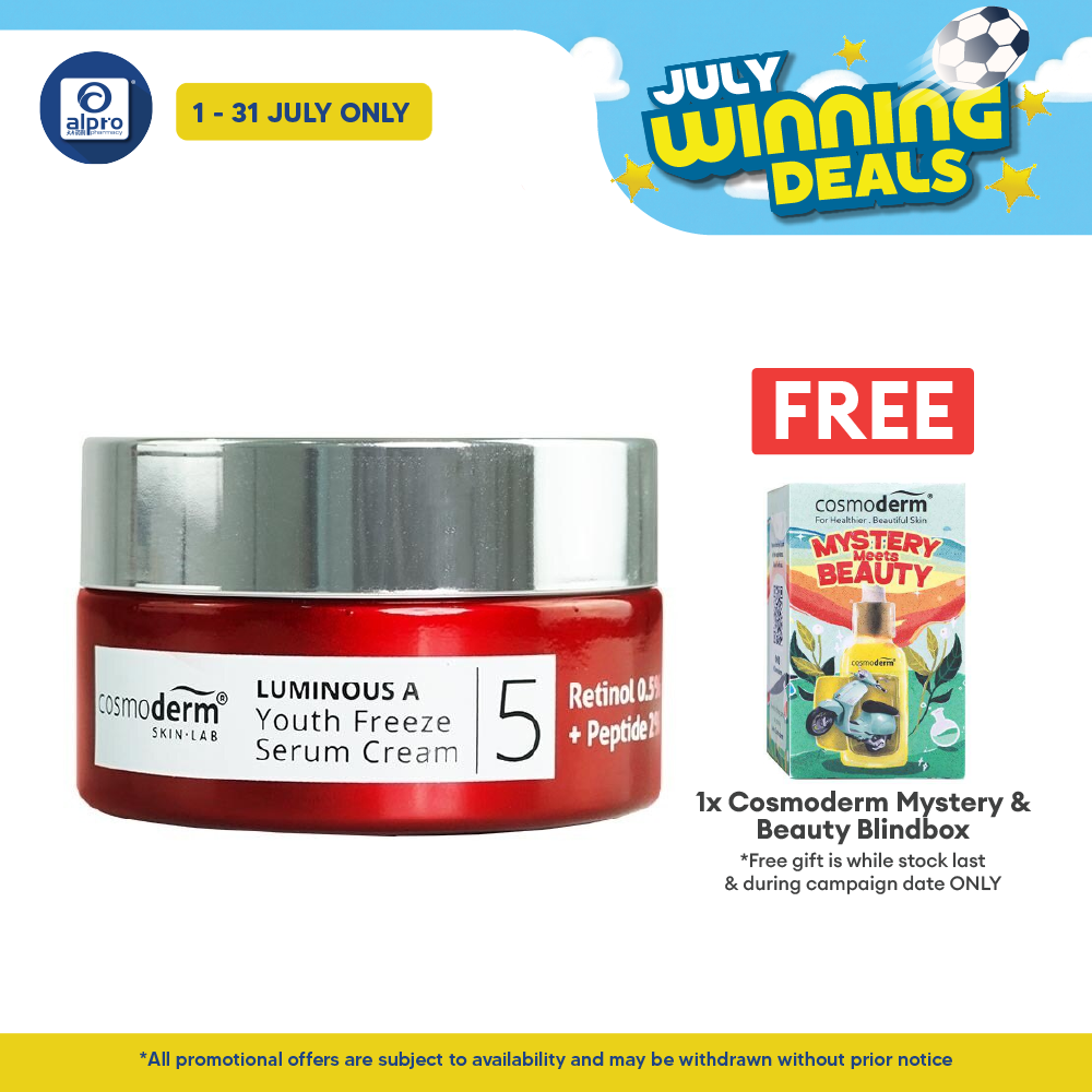 Cosmoderm Luminous A Youth Freeze Serum Cream 30ml Cosmoderm