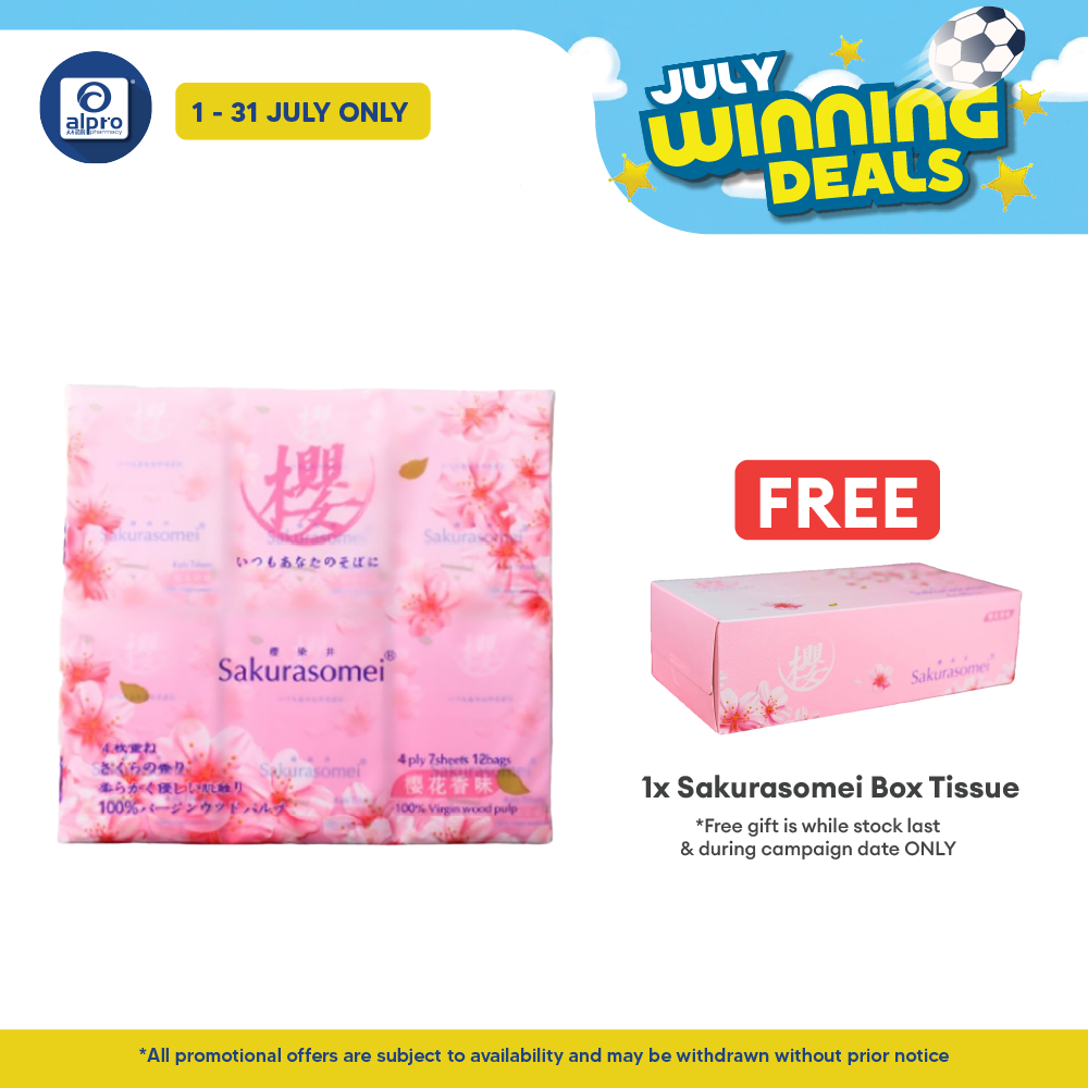 Sakurasomei Pocket Tissue | Sakura Scented (12 Soft Packs) Sakurasomei