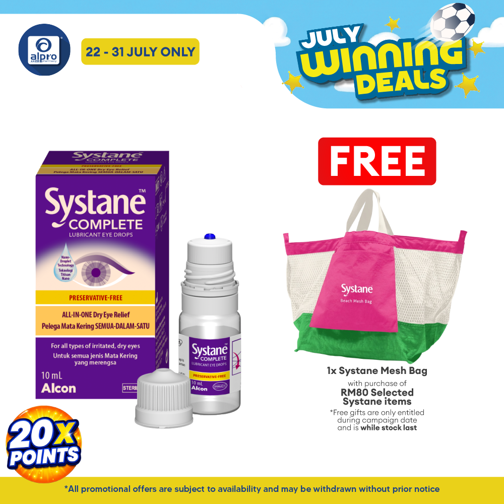 Alcon Systane Complete MDPF Eye Drops 10ml | Relief for All Types of Dry Eyes Systane