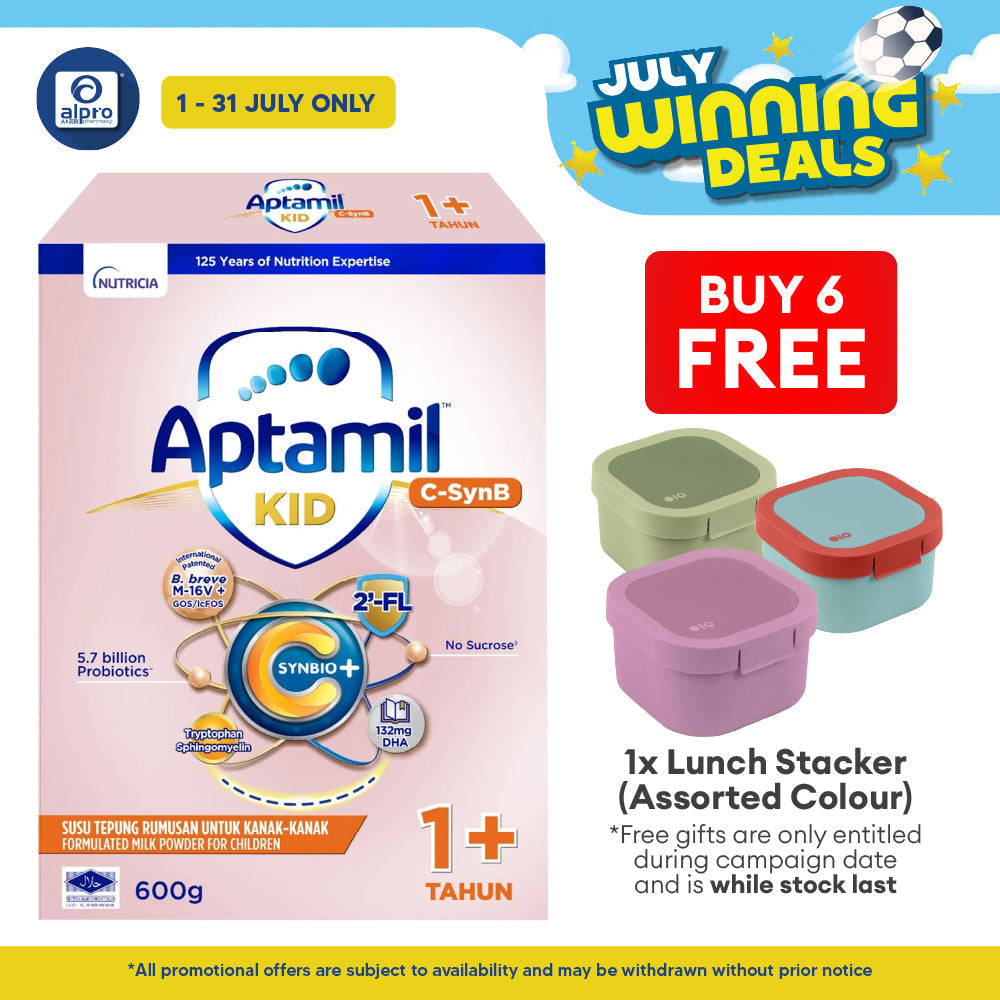 Aptamil Kid C-SynB Growing-Up Formula Step 3 1+ year 600g | Maintain Good Gut Health DANONE