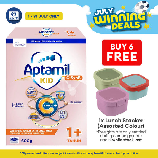 Aptamil Kid C-SynB Growing-Up Formula Step 3 1+ year 600g | Maintain Good Gut Health DANONE