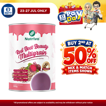 Nutrivo Red Beet Beauty Multigrain 800g | Glowing Skin and Beauty Nutrivo