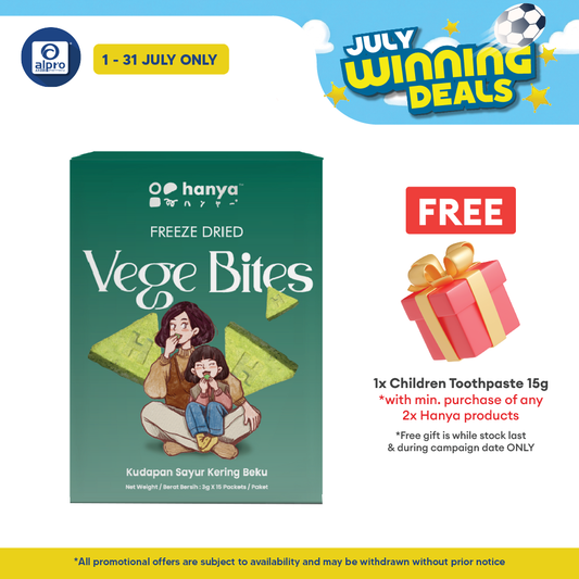 Hanya Freeze-Dried Vege Bites (3g X 15s) | Vegetables & Fruits Hanya