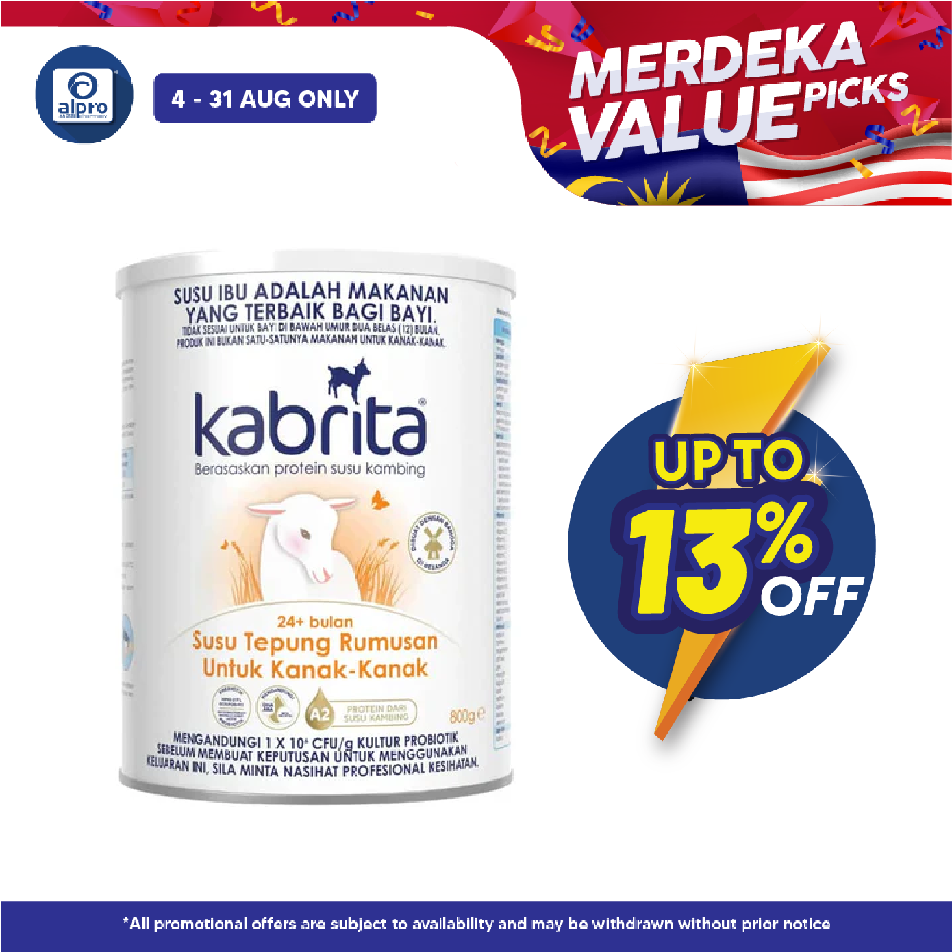 Kabrita Goat's Milk Children Formula (24 Months) 800g | Goat’s Milk Protein Based Formula