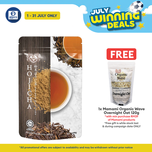 Mamami Japanese Hojicha Powder 100g | Less Caffeine and Relieve Stress Mamami