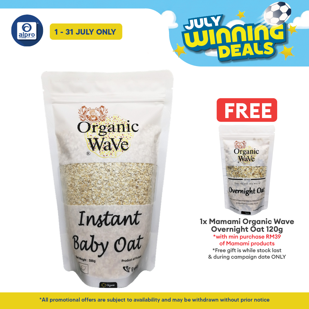 Mamami Organic Wave Instant Baby Oat 500g | Vital Nutrients Easy to Digest Mamami