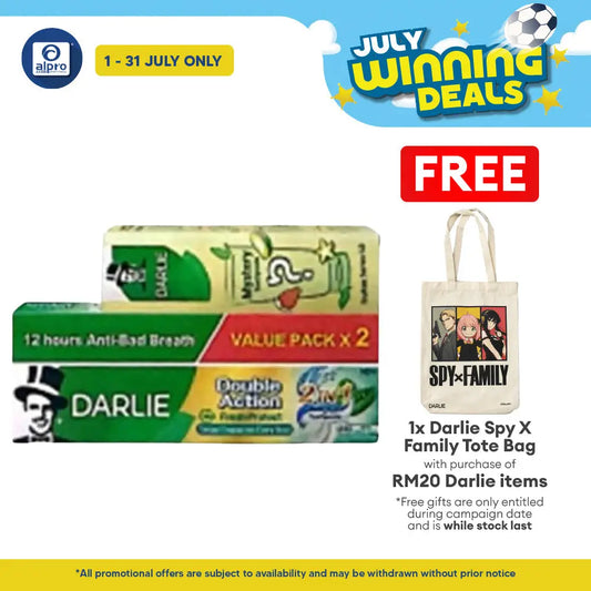 Darlie Toothpaste Double Action Fresh Protect 2in1 160g 2s+ Blind Box 80g | Oral Protection & Fresher Breath Darlie