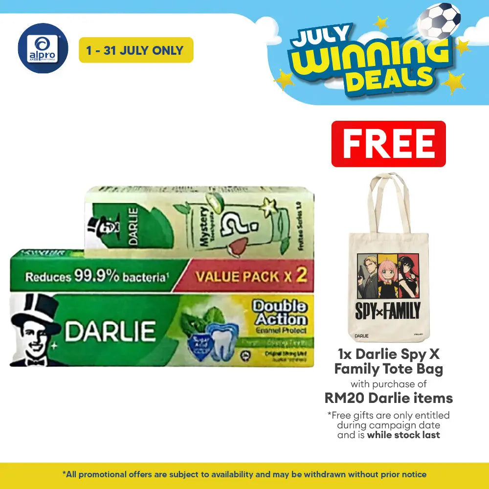 Darlie Double Action Strong Mint 180g 2s + Blind Box 80g | Oral Protection & Fresher Breath Darlie