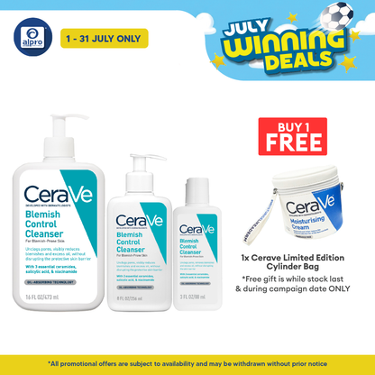 CeraVe Acne Blemish Control Cleanser 88mL | Reduce Blackheads & Improve Pores Cerave