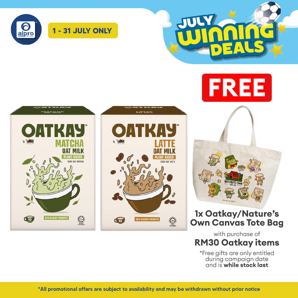 OATKAY Oat Milk (Matcha/ Latte) 10s | Non-Dairy Plant-Based Oat Milk Beverage Oatkay