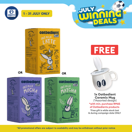Oatbedient Oat Milk (Latte/ Mocha/ Matcha) 5s | Mixtures of Oat Flakes & Chia Seeds Oatbedient