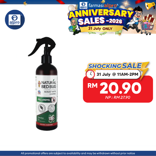ARS Natural Bed Bug & Dust Mite Control Spray 330mL | Baby Friendly ARS