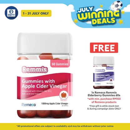 Remeco Remmis Apple Cider Vinegar Gummies 60s | Support Overall Health Remeco