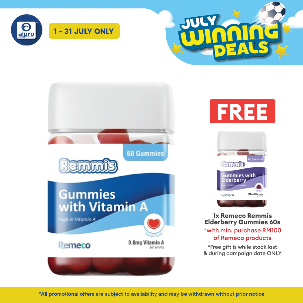 Remeco Remmis Vitamin A Gummies 60s | Support Overall Vision Health Remeco