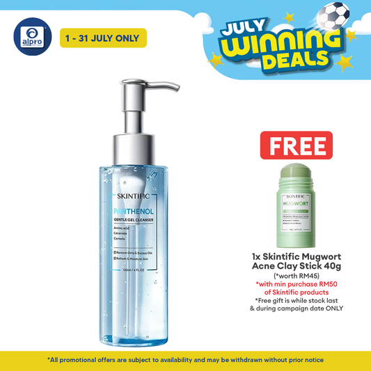Skintific Panthenol Gentle Gel Cleanser 120mL | Deep Pore Cleansing & Refreshing Skintific