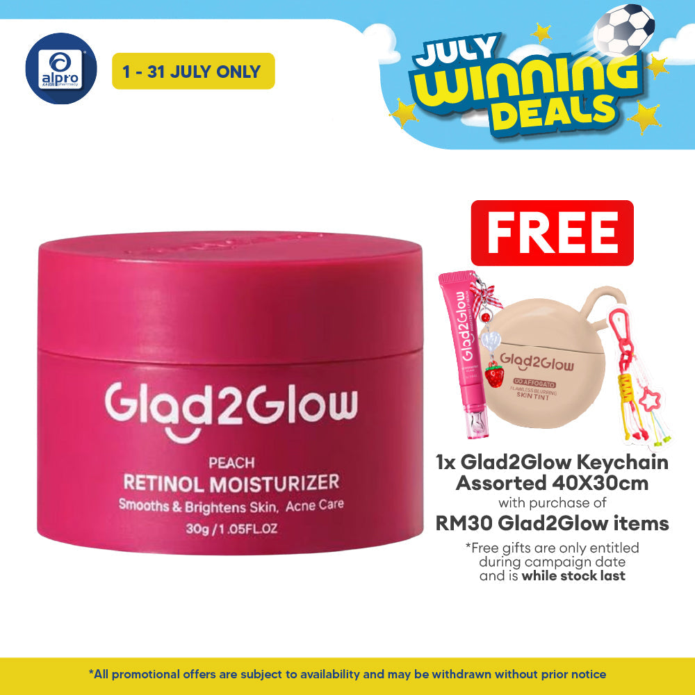 Glad2Glow Peach Retinol Moisturizer 30g | Prevent Signs of Premature Aging Glad2Glow