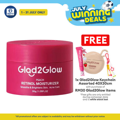 Glad2Glow Peach Retinol Moisturizer 30g | Prevent Signs of Premature Aging Glad2Glow